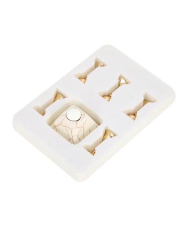 Practice Stand Base Dekaim Magnetic Nail Tip Practice Stand Base Alloy Holder Nail Art Display Manicure Tool Kit(White)