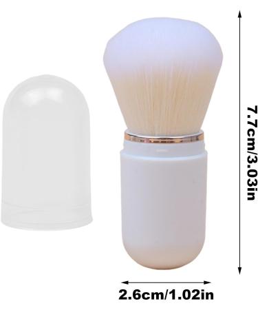 Retractable Makeup Brush - Small Foundation Brush Retractable Blush Brush | Travel-Friendly Portable Makeup Brush Multi-Purpose Use Brush for Travel Foundation Application Portable Compact with Lid white - Buy Online on GoSupps.com