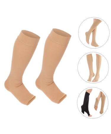 Buy Women's Open Toe Compression Socks | Calf Sleeve Stockings for Travel & Comfort - Buy Online on GoSupps.com