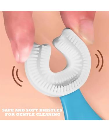 U-Shaped Toothbrush for Kids (2 PCS) - 360 Oral Cleaning Food Grade Silicone - Ideal for Ages 2-6 - Buy Online on GoSupps.com