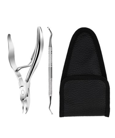 VINTORKY 1 Set Manicure 2-piece Set Stainless Coworker Alchohol Friend Pals Trimmer Nails Cuticle Nail Finger Pliers Double Head Tool Nail Clippers