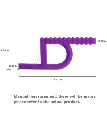 Buy Sensory Silicone Chewing Tools for ADHD Teething & Autism | Stop Nail Biting & Enhance Speech Therapy - Orange-Violet - Buy Online on GoSupps.com