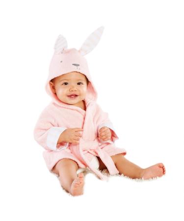 CuteOn Unisex Baby Kids Cartoon Animal Flannel Hooded Bathrobe Pajamas Nightwear 100 Rabbit