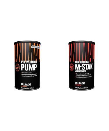 Animal Pump Preworkout (30 Count) M-Stak Muscle Building Stack (21 Count)