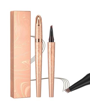 IKOPFLN Microblading Eyebrow Pen Water Resistant with 4 Fork Tips Light Brown Effortlessly Creates Natural Looking Eyebrows Light Brown