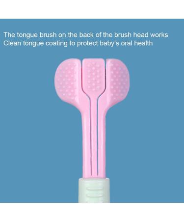 Shop Auklopvzz Three-Sided Toothbrush for Kids - Fun & Effective Tooth Cleaning | A22 Peach Pink - Buy Online on GoSupps.com