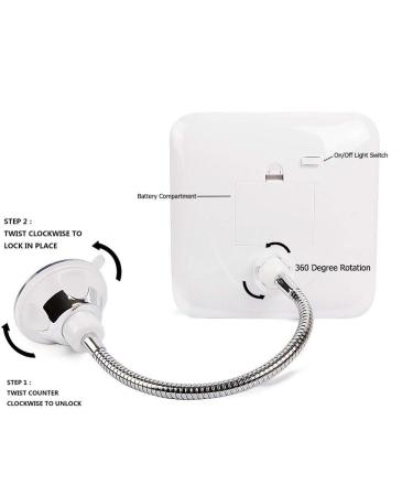 SunplusTrade LED Makeup Mirror with Magnification - Portable Cordless Design for Home and Travel | Flexible Gooseneck for Easy Positioning - Buy Online on GoSupps.com