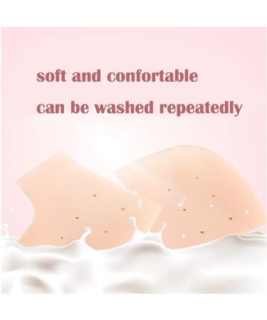 Silicone Gel Heel Sleeve 4 Pairs - Breathable Cushion for Plantar Fasciitis - Nude - Buy Online on GoSupps.com