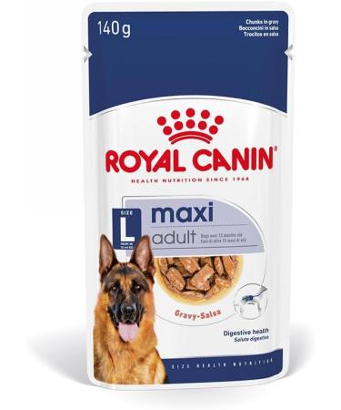 ROYAL CANIN Maxi Adult | Pack of 4 | 4 x 10 x 140 g | Complete Food for Dogs | for Large Adult Dogs (26 to 44 kg) | From 15 Months to 5 Years - Buy Online on GoSupps.com