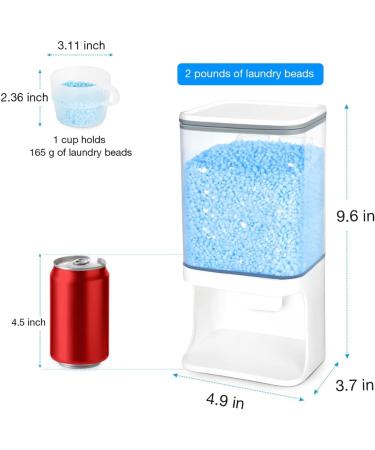 Conworld Wall-Mounted Laundry Beads Dispenser 1000ML-White | Laundry Room Organization for Detergent & Scent Booster Beans - Buy Online on GoSupps.com