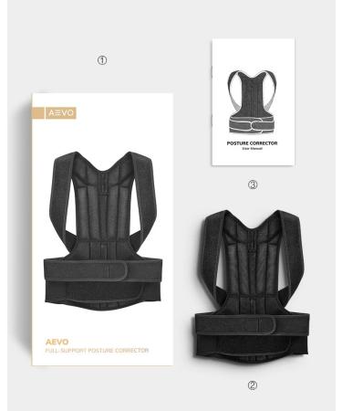 AEVO Compact Posture Corrector for Men & Women | Adjustable Upper Back Brace for Clavicle Support & Pain Relief | Invisible Comfortable Back Straightener - Buy Online on GoSupps.com