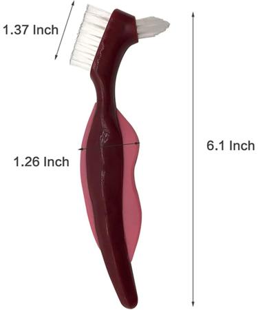 YOLIGAN Premium 2-Part Toothbrush - Hard Prosthesis & Portable Double-Side Cleaning Brush with Multi-Layered Bristles for Optimal Oral Care - Buy Online on GoSupps.com