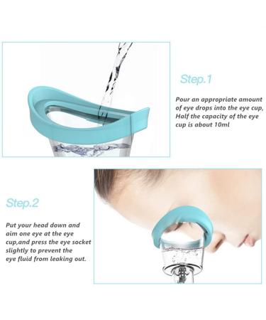 Chislim Silicone Eye Wash Cup - Manual Air Pressure Eye Cleaning Cup (Blue) - Buy Online on GoSupps.com