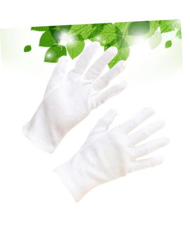 VILLFUL 12 Pairs Protective Jewelry White Hand Lab Cosmetic Industrial Glove Kitchen Work Moisturizing Cotton XL:24X11cm White - Buy Online on GoSupps.com