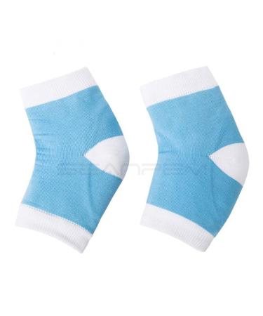 Seanpem moisturizing gel socks made of silicone ventilated sleeves for dry cracked feet hard skin healing eczema ventilated spa open toe feet recreational pillow day care blue