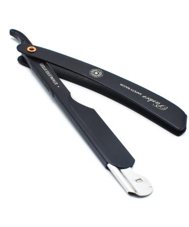 Parker Adjustable Stainless Steel Barber Razor with Black Handle - 3 Blade Inserts for Customized Shave - Includes 5 Parker Razor Blades - Buy Online on GoSupps.com