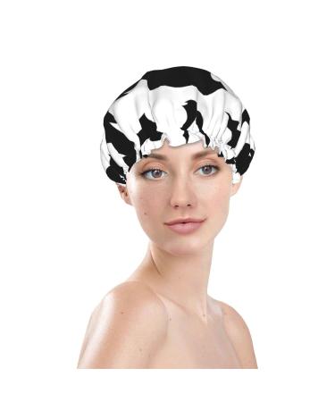 Halloween Bats Printed Waterproof Shower Cap for Women - Fits All Head Sizes and Hair Textures - Buy Online on GoSupps.com