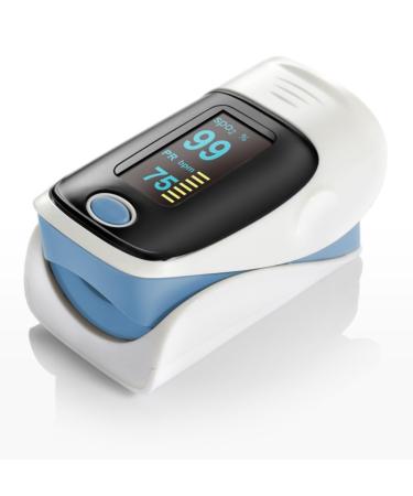 GadgetMarket Fingertip Pulse Oximeter SpO2 Blood Oxygen Saturation Monitor - Blue