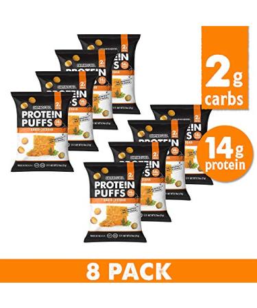 Shrewd Food Protein Puffs â€“ High Protein, Low Carb, Gluten-Free Baked Cheddar Snacks | Keto & Non-GMO | 8-Pack - Buy Online on GoSupps.com