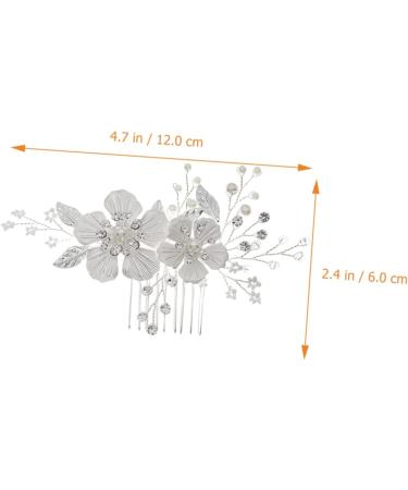 Angoily Bridal Hair Accessories Flower Hair Combs Wedding Headdress Red Flower Hair Comb Wedding Hair Clip Bridal Headpiece Pearl Tiara Abs Bridesmaid Hair up Mori Department - Buy Online on GoSupps.com