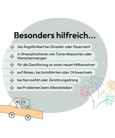 GRAU The Original Anti-Stress Tablets Natural Relaxation With Valerian Ashwagandha And Vitamin B Complex Pack Of 1 (1 x 120 Pieces) Food Supplement For Dogs - Buy Online on GoSupps.com