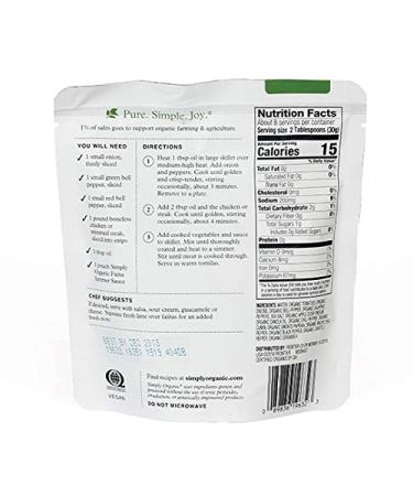 Simply Organic Classic Fajita Simmer Sauce for Beef & Chicken - 8 oz - Buy Online on GoSupps.com