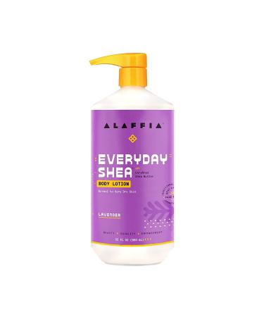 Alaffia EveryDay Shea Body Lotion 32oz - Moisturizing for Normal to Very Dry Skin with Shea Butter & Lemongrass - Fair Trade Lavender - Buy Online on GoSupps.com