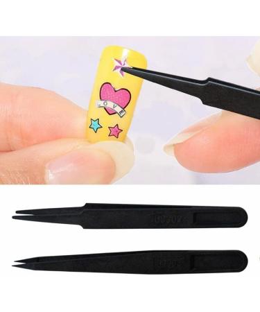 6-Piece Stainless Steel Tweezers Set Eyebrow Hair Pluckers for Hair Beauty Black Stainless Steel Eyebrow Tweezers Set - Buy Online on GoSupps.com