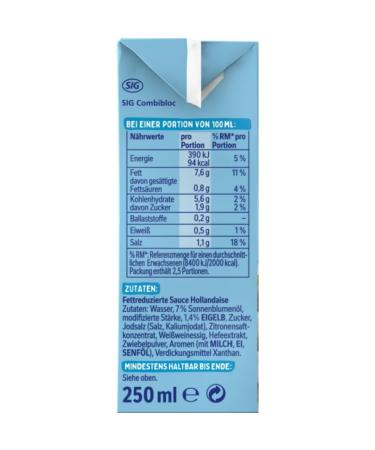 Thomy Les Sauces Hollandaise L g re - 250g x 6 Pieces | International Shipping Available - Buy Online on GoSupps.com