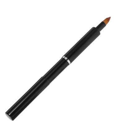 POPETPOP lips make up lip gloss lip balm telescopic lip gloss lip brush artificial fiber Makeup Tools Tricolor women makeup tools lipstick lip brush for women 13.40X0.90X0.90CM Black