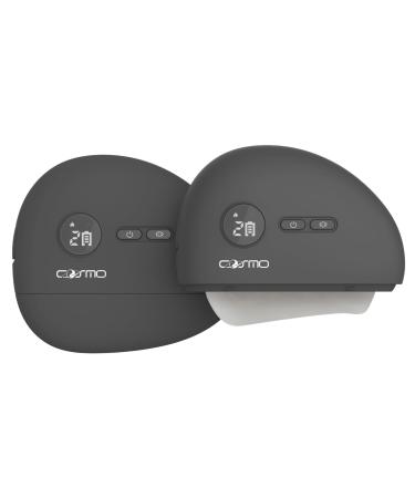 Cosmo LunaStone Gua Sha - Electric Face Massager & Body Scraper Tool - Premium Device for Facial Lifting Skin Tightening Jawline Sculpting Puffiness & Myofascial Release Acupressure (Space Black) Clear Quartz Space Black