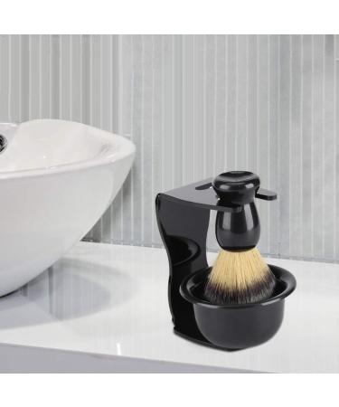 3 in 1 Professional Men's Shaving Set - Badger Hair Brush Razor Holder Stand & Stainless Steel Bowl | International Shipping Available - Buy Online on GoSupps.com
