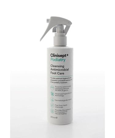 Clinisept+ Podiatry Antimicrobial Foot Care Spray - Skin Body & Hard Surface Hygiene Cleanser - Alcohol-Free Gentle Formula - 250ml