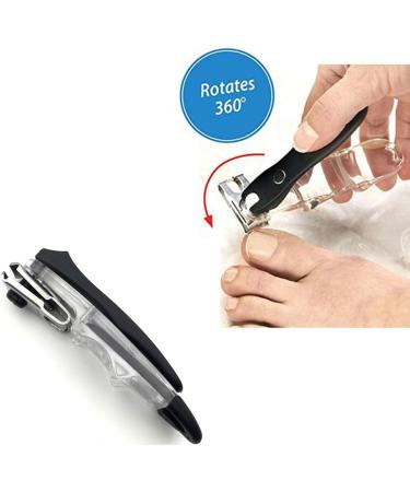 VIEEL 360 Degree Rotary Nail Clipper | Stainless Steel Sharp Blade Trimmer and Cutter Toe Nail Clipper - Ergonomic Design for Easy Fingernail and Toenail Trimming - Buy Online on GoSupps.com