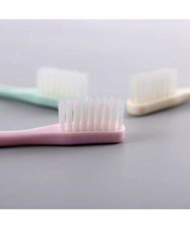 TEONEI Soft Travel Toothbrush - Long Handle Manual Toothbrush with Head Cover (Green/Pink) | Perfect for On-the-Go Oral Care - Buy Online on GoSupps.com
