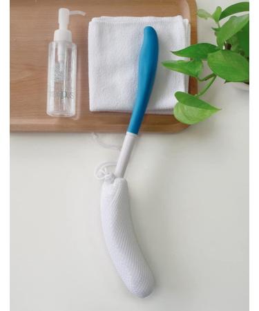 Natureman Long Grip Bathing Brush - 39 cm Curved Handle for Seniors & Pregnant Women | Easy Reach Body Brush for Bathing & Showering - Buy Online on GoSupps.com