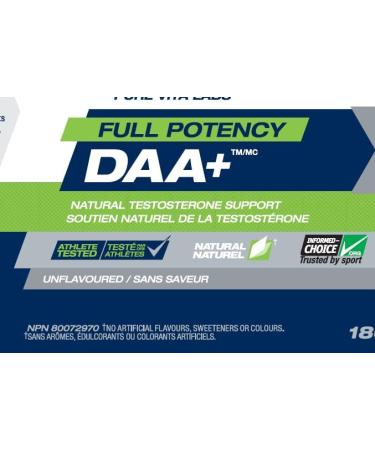 PVL Full Potency DAA+ Natural Test Testosterone Booster for men DAA D-Aspartic Acid 186 g Unflavoured - Buy Online on GoSupps.com