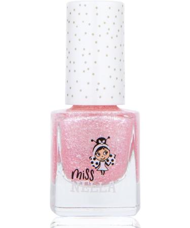 Miss Nella Glitzy Hippo Baby Pink Nail Polish for Kids | Non-Toxic & Odour-Free Formula | Water-Based & Easy Peel Off - Buy Online on GoSupps.com
