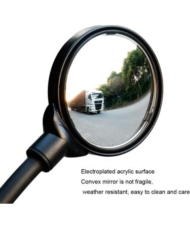 Bike Mirror - Wide Angle Acrylic Convex Rear View Handlebar Mirror for Mountain/Kids/Ebike Bikes | Adjustable & Rotatable Aluminum Tube Mirror - 1 Piece - Buy Online on GoSupps.com