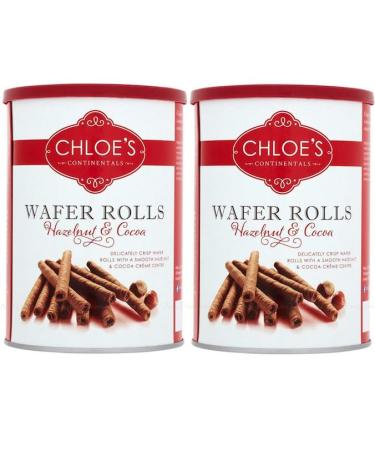 Wafer Rolls Chloe's Hazelnut & Cocoa Chocolate Crisp Smooth Cr me Packs 2 x 400g