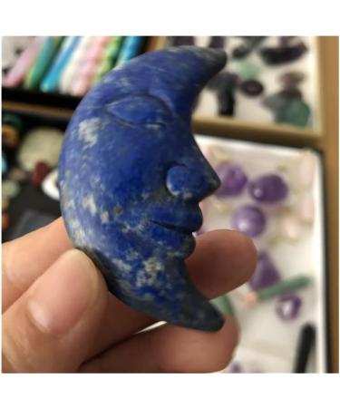 Natural Stones Natural Crystal 1pc Natural Lapis Lazuli Stone Carving Moon face for Decoration Power Stone Crystal Natural Stones JZIGTDEM - Buy Online on GoSupps.com