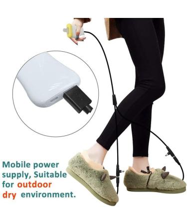 USB Heating Slippers | Adjustable Temperature Plush Cozy Anti-Slip Winter Foot Warmers for Men & Women | Gray Size 42-43 - Buy Online on GoSupps.com