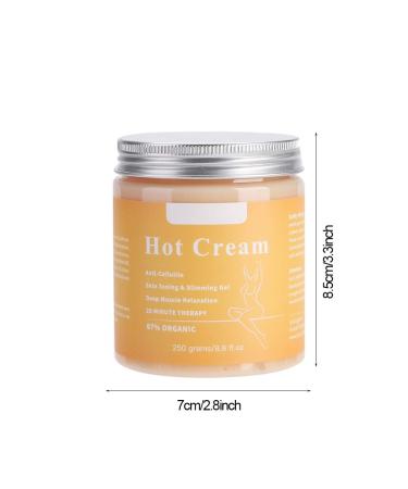Fat Burner Slimming Cream - Abdominal Reducing & Cellulite Hot Massage Cream for Weight Loss - 250g - Buy Online on GoSupps.com