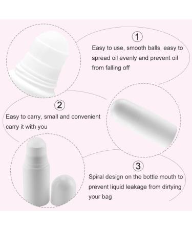 Enenes Plastic Roller Bottles 8Pcs Deodorant Bottles 50ML White Empty Refillable Roll On Bottles for DIY Antiperspirant Bottle Container Plastic Roller Bottles 8PCS - Buy Online on GoSupps.com