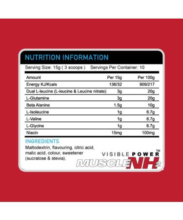 MuscleNh2 Essential Amino Pro BCAA EAA Powder - 150g, 10 Servings - Strawberry Lime Flavor - Buy Online on GoSupps.com