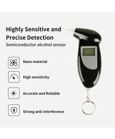 Portable LCD Breathalyzer with 50 Mouthpieces - Alcohol Tester for Personal & Professional Use - Buy Online on GoSupps.com