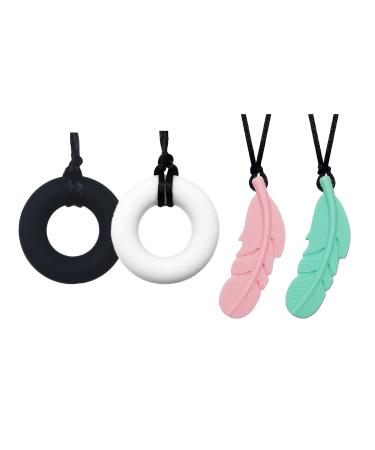 CHAUS BIENTRING HELLATE DONUT and SEDET form soft sensory foster tool for children with teeth ADHD autism biting needs oral motor skills chewing trailers for adults and babies 4 pieces