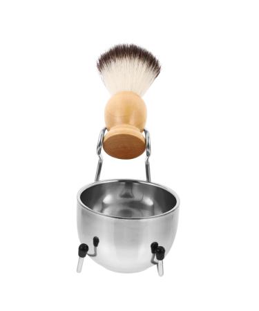 Ipetboom Beard Cleaning 1 Set Brush Rack Storage Rack Stainless Steel Men Razors