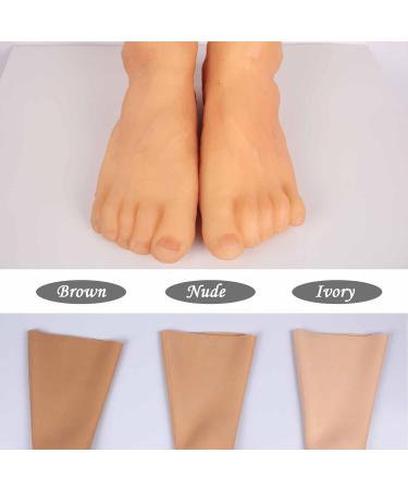 CRODRES Realistic Men Silicone Foot Mask - Prosthetic Artificial Feet Sleeve for Halloween Cosplay - Buy Online on GoSupps.com