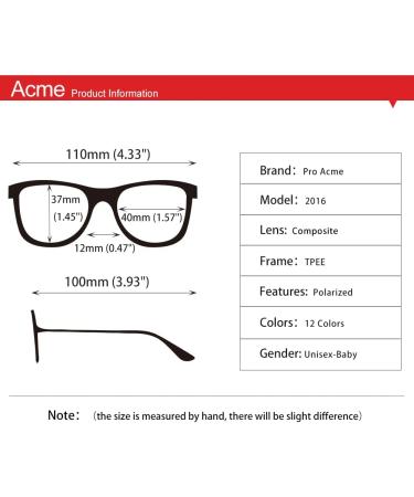 Pro Acme Polarized Baby Sunglasses | 0-24 Months | Pink Green Frame | Grey Lens - Buy Online on GoSupps.com